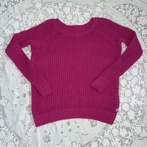 American Eagle Magenta Cotton Knit Sweater size small‎